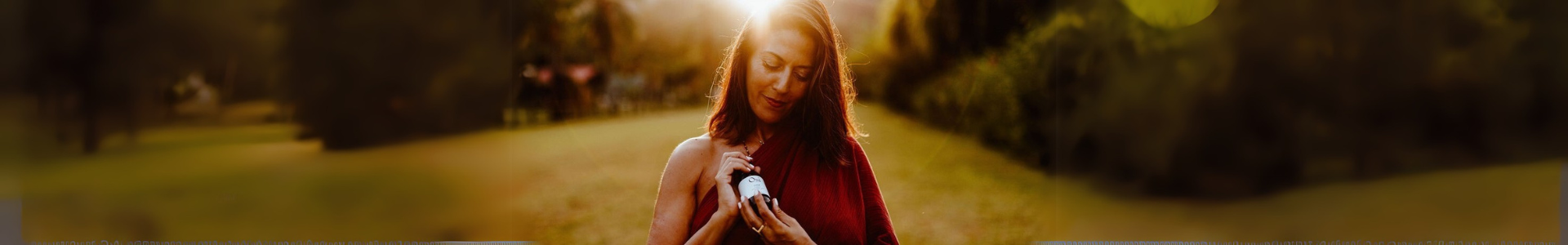 Woman holding Ayurvedic healing Osi oil
